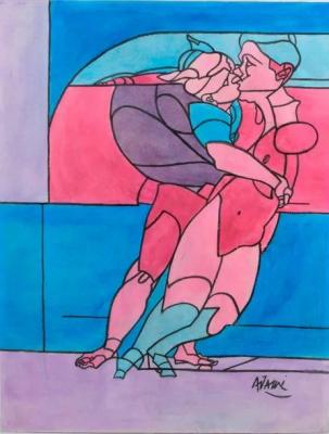 Valerio Adami - Peintre - Estimation tableau Valerio Adami. Expertise tableaux, peintures, dessins de Valerio Adami. Vente aux enchères de peintures, tableaux, dessins de Valerio Adami. Valeur, cote, prix