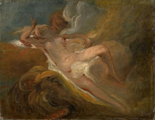 Résultat de ventes d'un tableau de Jean-Honoré Fragonard intitulé Jupiter et Io (huile sur toile). Commissaire-priseur à Paris, vente à l'Hôtel Drouot