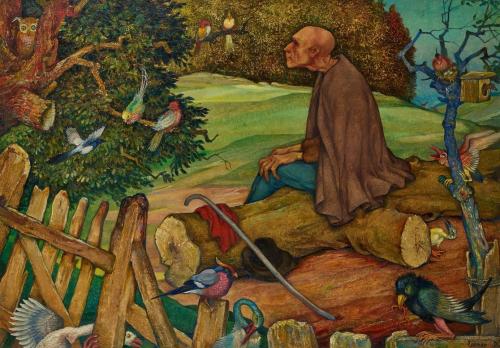 Résultat de vente d'un tableau de Eekman intitulé Le coin des oiseaux, huile sur panneau. Commissaire-priseur à Paris, vente à l'Hôtel Drouot